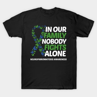 In Our Family Nobody Fights Alone Neurofibromatosis Awareness T-Shirt